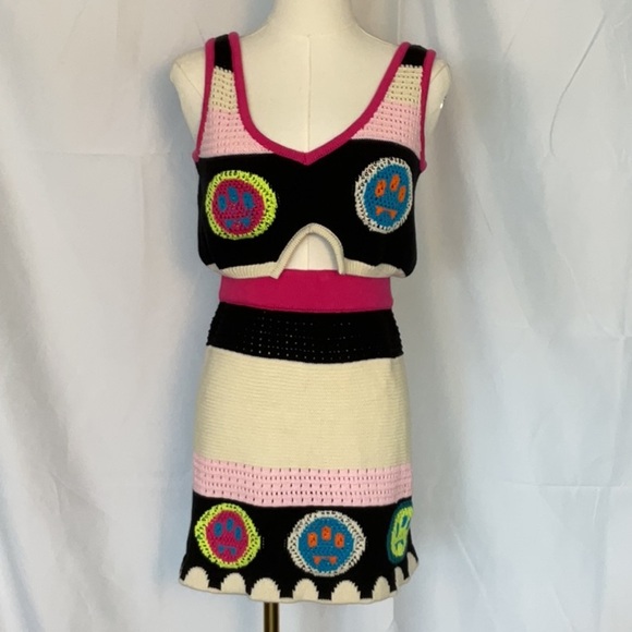 BARROW Official Crochet- panel crop top w/ Logo's size M - Picture 6 of 6